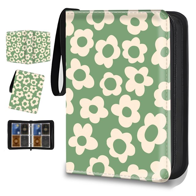 Álbum porta cartas CKBNGM para 400 cartas, PU impermeable con cierre de cremallera