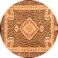 thumbnail image 1 of Ahgly Company Indoor Round Medallion Orange Traditional Area Rugs, 3' Round, 1 of 1