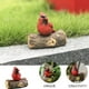 thumbnail image 5 of 1 unid jardín árbol pájaro ornamento resina rojo pájaro artesanía exterior árbol colgando ornamento, 5 of 6