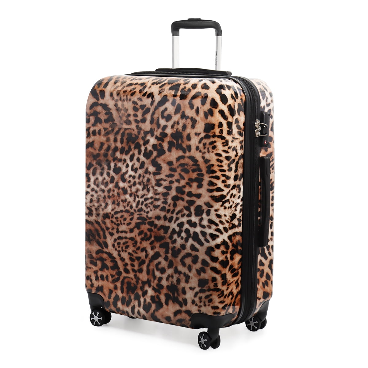 28 Inch Large Checked Luggage Expandable Suitcase with Spinner Wheels & TSA Lock Lightweight Durable PC Hardshell Rolling Suitcase,0028#18
