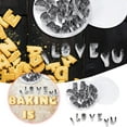 thumbnail image 2 of 26Pcs Alphabet Cookie Cutters Set - 1 Inch A to Z Stainless Steel Letter Cutters for Baking, Fondant, Dough, Biscuits - Complete Uppercase Letter Molds for Cake Decorating, 2 of 9