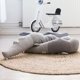 thumbnail image 4 of Cuna De Bebé Que Rodea El Parachoques De La Cama Parachoques De Cuna, Armadura De Estilo Cocodrilo Que Rodea La Cama, Protección De La Cabeza, Decoración,Gray, 4 of 5