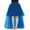 Blue, variant on Womens High Low Long Tutu Tulle Bustle Skirt Elastic Waist Festival Party Skirt