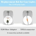thumbnail image 6 of Kiven Retrofit Recessed Lighting with E26 Power Outlet Adapter, 4/5/6 Inch Replacement Conversion Kit Adjustable Tilt Angle,1-Light Farmhouse Pendant Lighting for Kitchen Home XDD780, 6 of 6