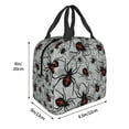 thumbnail image 3 of Fotbe Spiders Bolsa Térmica con Estampado y Forro de Aluminio Grueso Bolsa de Almuerzo con Bolsillo Frontal para Hombres y Mujeres, Ideal para Trabajo, Escuela, 3 of 8