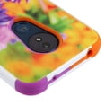 thumbnail image 4 of Kaleidio Case For Motorola Moto G7 Power, Moto G7 Supra [Natural TUFF] Impact Protective Hybrid Shock Absorption 3-Piece Dual Layer Rubber Cover w/ Overbrawn Prying Tool [Orange Purple Chrysanthemum], 4 of 7