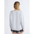 thumbnail image 4 of Joyspun Women's Fleece Drop Shoulder Sleep Top with Long Sleeves, Sizes XS-3X, 4 of 6