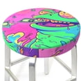 thumbnail image 3 of Fotbe Psychedelic Cartoon Frog Stool Covers Round,Waterproof Round Bar Stool Covers Bar Chair Covers Washable Stool Cushion Slipcover for 12-14 Inch Chair-12 inch, 3 of 7
