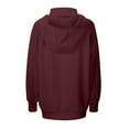 thumbnail image 4 of Puliio Womens Hoodies Solid Color High Collar Drawstring Hooded Sweartshirts With Side Pockets Non Velvet Soft Comfy Simple Outdoor Pullover Tops, 4 of 9
