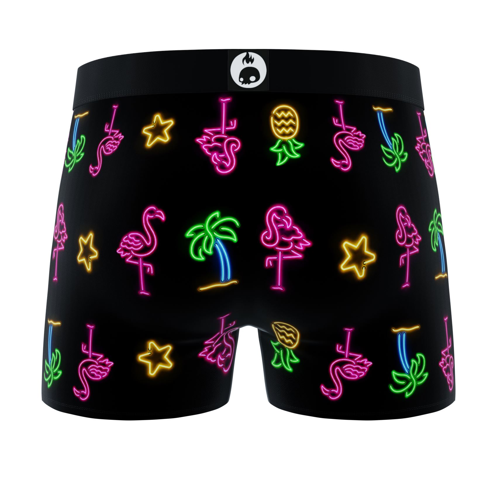 CRAZYBOXER Premium Army And Flamingo; Men's Boxer Briefs, 3 Pack