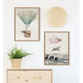 thumbnail image 6 of Kate and Laurel Sylvie Hot Air Balloon Travel Framed Canvas Wall Art by July Art Prints, 18x24 Natural, Zoo Animal Wall Art Decor, 6 of 6