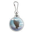 thumbnail image 1 of Bald Eagle Flying Jacket Handbag Purse Luggage Backpack Zipper Pull Charm, 1 of 4