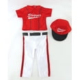 thumbnail image 3 of American Fashion World Baseball "Slugger" Outfit for 18” Dolls, Red, Includes Bat, Helmet, Shoes, 3 of 3