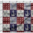 thumbnail image 2 of Soimoi Sea Shell Print, Poly Taffeta Fabric, Decor Sewing Fabric by The Yard 56 Inch Wide, Decorative Fabric for Outdoor Upholstery, Umbrellas and Home Accents, Maroon, 2 of 5
