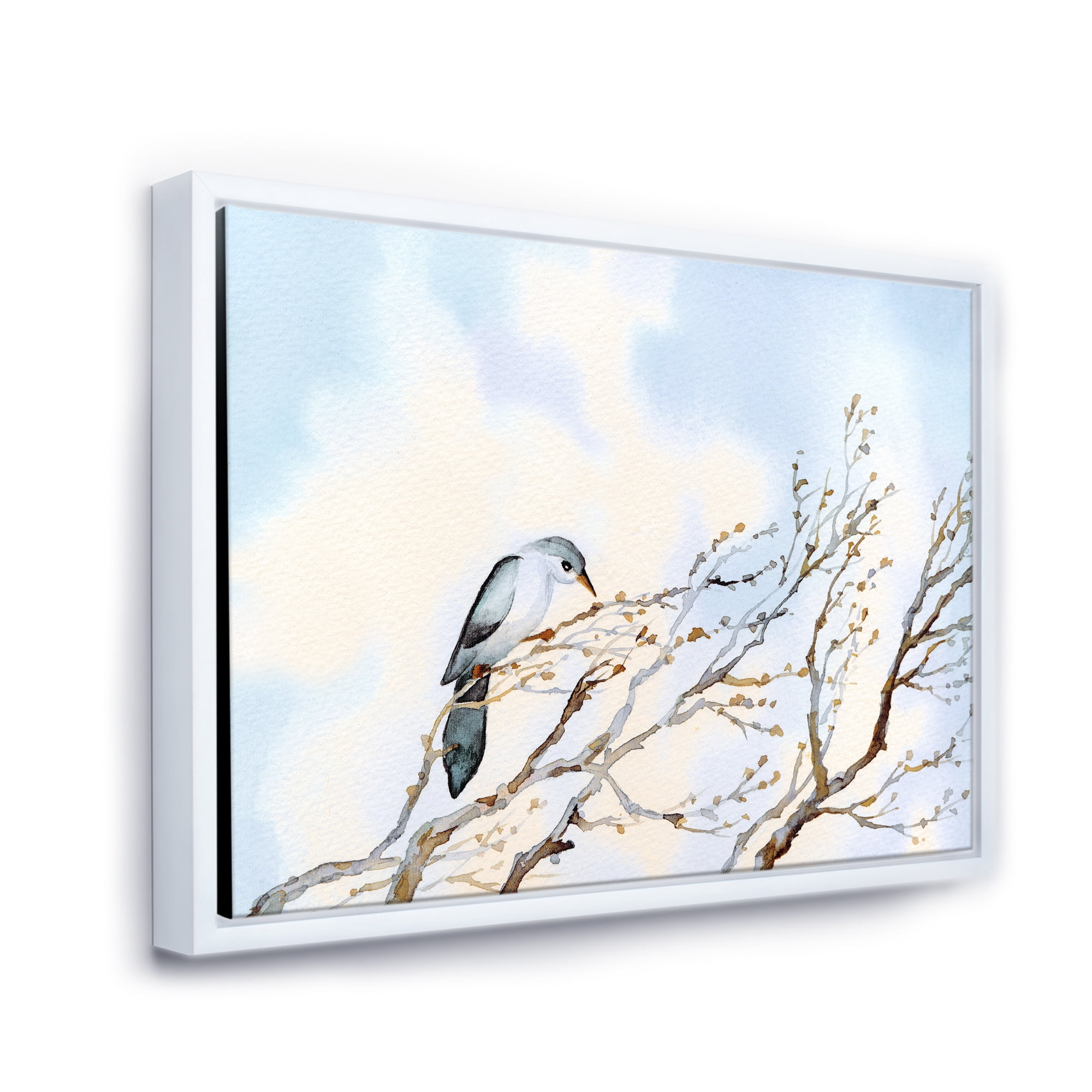 Designart 'Big Old Barren Twig Yard' Traditional Framed Canvas Wall Art Print
