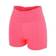 thumbnail image 3 of Gibobby Leggings cortos yoga mujer Ladies New Summer Honeycomb Fabric Bow Tie Belt Peach Hip Tight Waist High Hip Movement Yoga Shorts(Rosa,G), 3 of 5