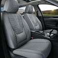 thumbnail image 6 of Coverado Gray Car Seat Covers Full Set, Waterproof Faux Leather Auto Seat Protectors with Lumbar Support, Luxury Automotive Interior Accessories Universal Fit Most Cars SUV Trucks, 6 of 8