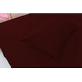 thumbnail image 3 of 6 Piece Rayon Made From Bamboo Sheet Set by OKAO, Burgundy Queen Sheets-Silky Soft- Wrinkle Free - Deep Pockets- Softer and Stronger Than Cotton - 1 Fitted Sheet, 1 Flat, 4 Pillowcases Queen, Burgundy, 3 of 5
