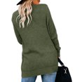 thumbnail image 3 of Womens Long Sleeve Casual Lightweight Loose Open Front Cardigan Knit Sweaters Coat with Pockets, 3 of 4