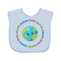 Inktastic Peace Love Earth Boys or Girls Baby Bib