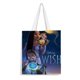 thumbnail image 1 of Wish Bolso de tela con estampado de lienzo para mujer, bolsa de compras reutilizable y estética, con cremallera interior, regalo para mujer, 35 × 40 cm., 1 of 6