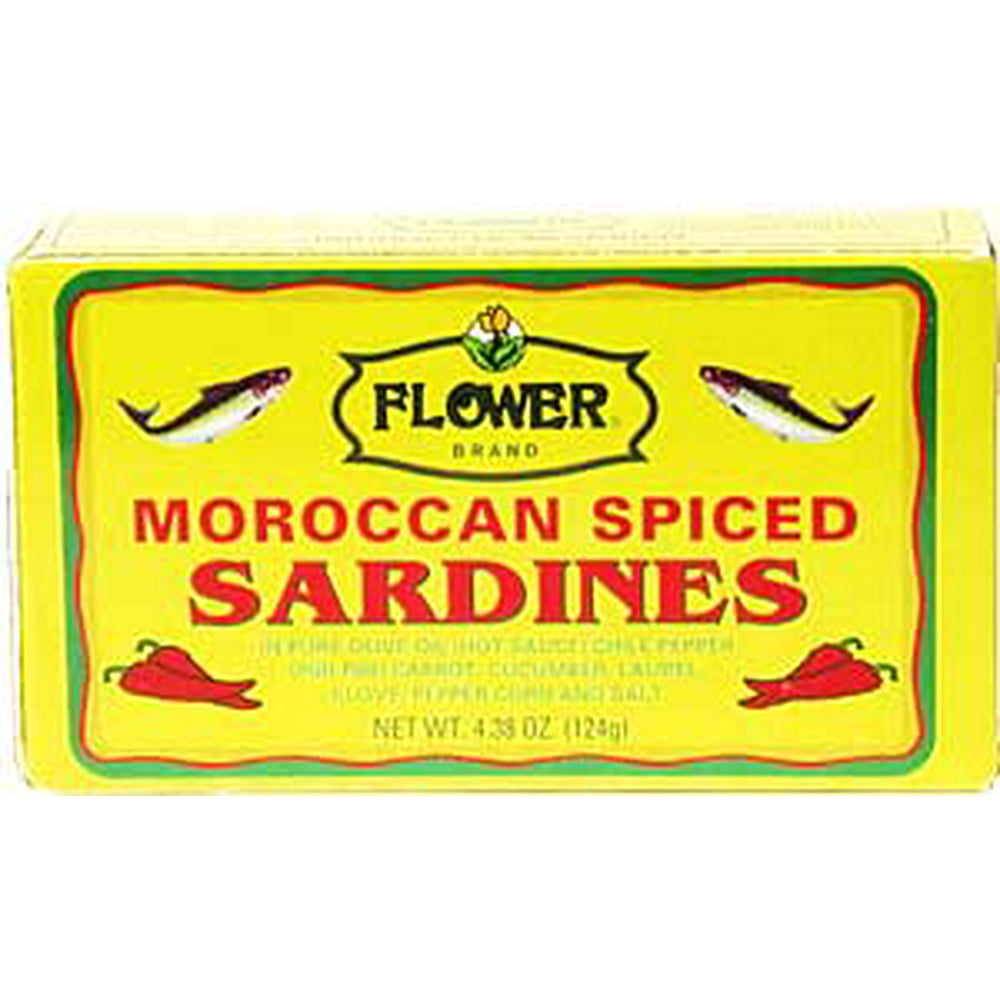 Flower Canned Moroccan Spiced Sardines, 4.35 Oz, 50 Ct