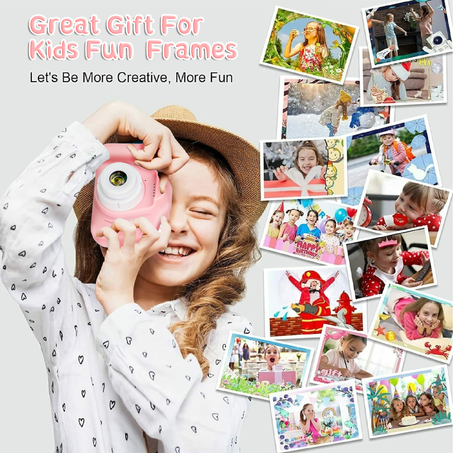 SANMADROLA Kids Camera 1080P Pink Age 3-9 photo 6