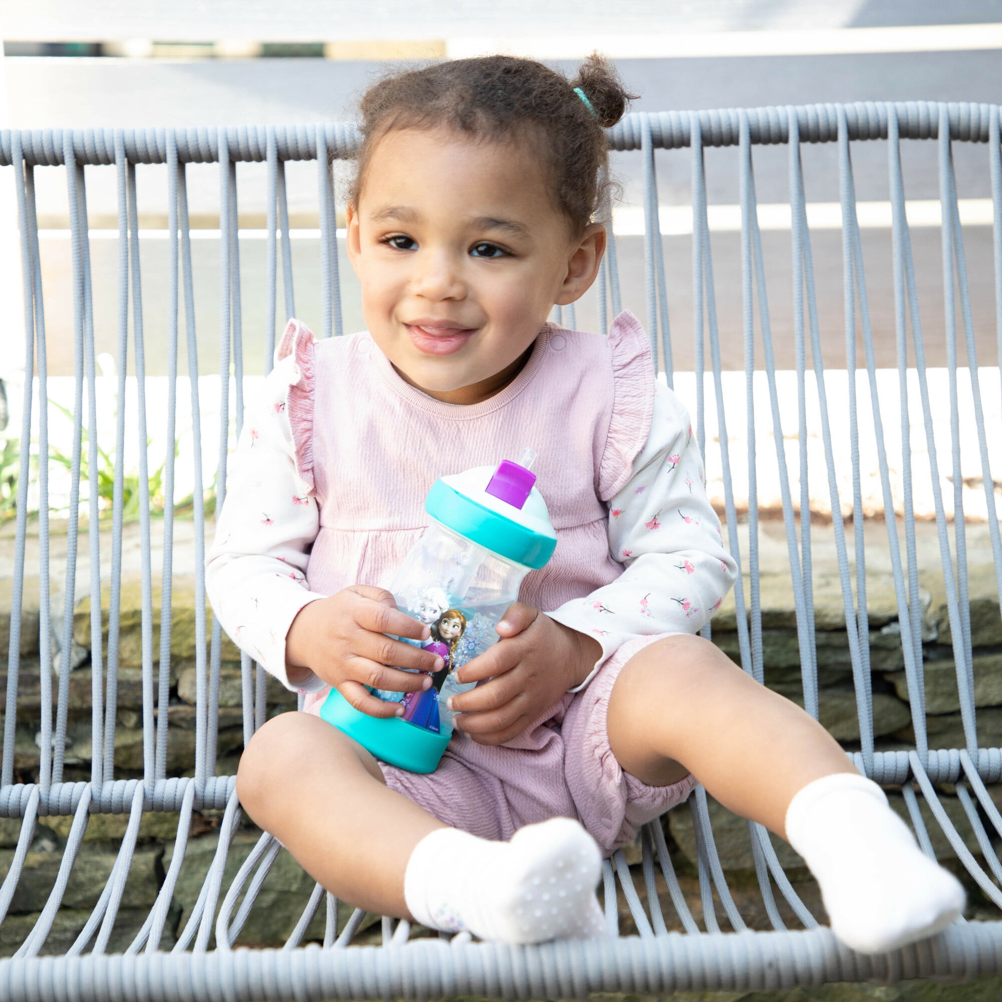 (2 pack) The First Years Disney Frozen Sip & See™ Toddler Water Bottle with Floating Charm, 12 Oz