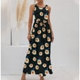 thumbnail image 2 of Robe Florale d'Été pour Femmes Mode Printemps/été Col Rond Décontracté Imprimé Sans Manches Robe Florale d'Été pour Femmes Robe d'Été Aguichant pour Femmes, 2 of 6