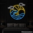 thumbnail image 2 of Glowneon Sunset Wave Neon Sign, Sun Ocean Led Sign, Sun Wave Neon, Sunset Led Light, 2 of 5