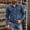 Blue, variant on Men's Denim Shirt Western Button Down Collared Long Sleeve Snap Placket Western Yokes Chest Pockets Regular Fit Casual Solid Color Work Shirt for Fall Winter