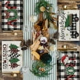 thumbnail image 5 of Merry Christmas Bright Placemats Set of 4, Black White Buffalo Plaid Truck Tree Peace Joy Noel Dining Table Place Mats Home Kitchen Decor, Xmas Santa Winter Decoration 12 x 18 Inch, 5 of 5