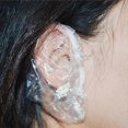 thumbnail image 2 of 200pcs Clear Disposable Ear Protectors Waterproof Ear Covers For Hair Dye, Shower, Bathing, 2 of 3