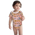thumbnail image 3 of Daiia Retro 70s Hippie Printed Unisex-Baby Short Sleeve Onesies Bodysuits Baby Climbing Clothes Soft and Comfortable Romper with Expandable Shoulder Design-2 Years, 3 of 8