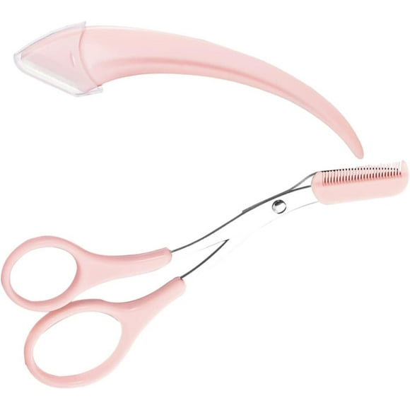 1 Set Eyebrow Trimmer Grooming Scissors Eyebrow Trimmer Scissors Men's Tools Eyebrow Shaving Knife Eyebrow Shaver Eyebrow Razor Eyebrow Kit Eyebrow Scissors for Women Pink Face Man