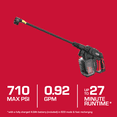 thumbnail image 6 of Open Box Hyper Tough 710 PSI 20V Brushless Cordless Portable Pressure Cleaner with 20V Max 4.0Ah Battery and Charging Cable, 6 of 20