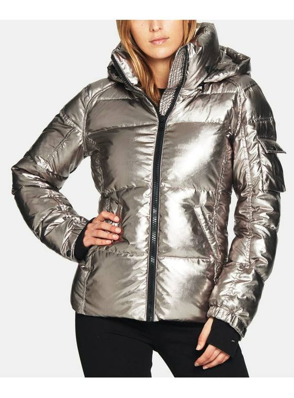 Womens Puffer Jackets in Womens Coats & Jackets | Silver - Walmart.com
