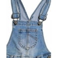 thumbnail image 5 of KIDSCOOL SPACE Girls Washed Distressed Denim Ripped Cotton Jean Overalls,Light Blue,5-6 Years, 5 of 8