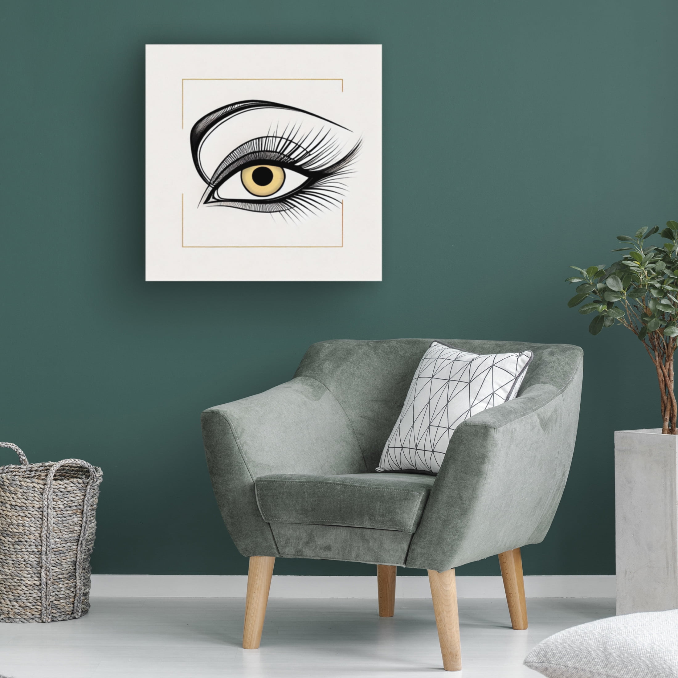 Canvas Wall Art - Sasha 'Inside Vision I' Wall Art for Living Room, Bedroom, or Office Décor by Trademark Fine Art - 35 x 35 Inches