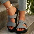 thumbnail image 6 of IUJSOY Platform Sandals for Women 2025 Summer Beach Shoes Slides Comfortable Footbed Sandal, 6 of 9