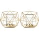 thumbnail image 1 of FloreceBien Portavelas de metal - Juego de 2 portavelas geométricos para velas de té, candelabros, farolillos, decoración geométrica moderna para mesas, fiestas, bodas, salas de estar, Navidad, 1 of 5