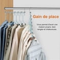 thumbnail image 5 of 6pcs Magical Space Saving Hangers, Stainless Steel Hangers for Clothes, Portable Closet Wardrobe Storage Organiser for Trouser Coat and Suits, 5 of 5