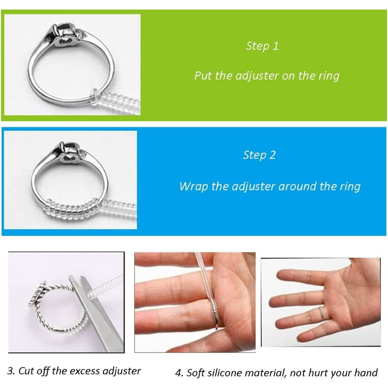 8 Size Transparent Ring Size Resizer PVC Hidden Invisible Unisex Loose  Rings Shrink Tool Reduce Sizes Fit Any Ring Jewelry Tools