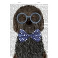 thumbnail image 2 of Fab Funky 15x18 Gold Ornate Wood Framed with Double Matting Museum Art Print Titled - Cockerpoo, Black, with Glasses and Bow Tie, 2 of 4