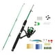 thumbnail image 3 of de pesca para niños con señuelos accesorios de pesca caña de pesca telescópica portátil y carrete para niños principiantes principiantes Caña de pesca verde, 3 of 8