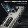 thumbnail image 4 of Case for iPhone 12 Pro,Military Grade  [Built-in Kickstand] Magnetic Ring Holder Heavy Duty TPU+PC Shockproof Drop Protection Phone Case for iPhone 12 Pro,6.1 inch (Gray), 4 of 11