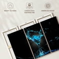 thumbnail image 6 of Elephant Stock Neon Blue Cocktail Wall Art - Horizontal Multi Panel Canvas - Living Room Wall Decor - Food And Drink Multi Panel - Black And Turquoise Decor - 45" x 28", 6 of 8