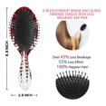 thumbnail image 6 of Red Christmas Pattern Hair Brush,Girls Detangling Hair Brush,Glide Through Tangles with Ease for Wet & Dry Hair,8.8"X2.8", 6 of 7
