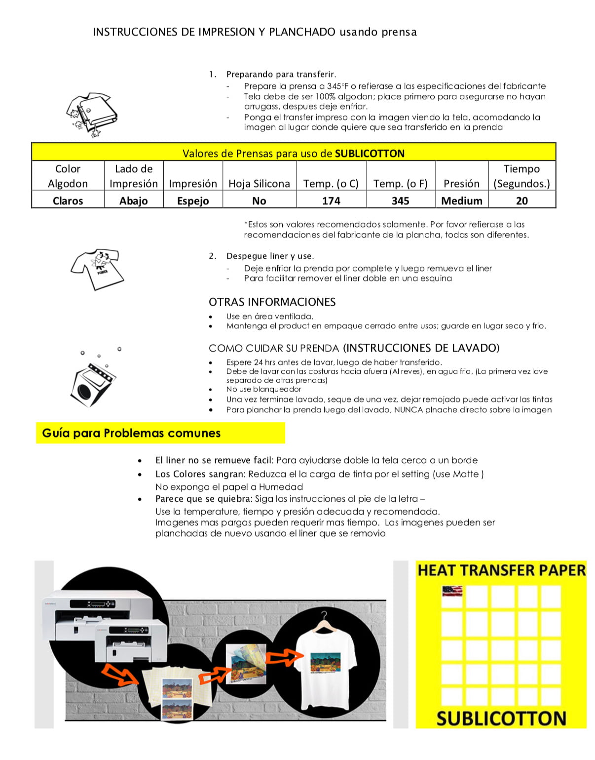SUBLICOTTON HEAT TRANSFER PAPER  200 PK 8.5"X11 Sublimation paper for Cotton TOP 