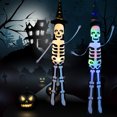 thumbnail image 3 of DYstyle Halloween String Lights Party Yard Decoration Horror Ghost Clothes Wizard Hat Bat Pumpkin Skeleton Skeleton Decor Party Supplies, 3 of 3